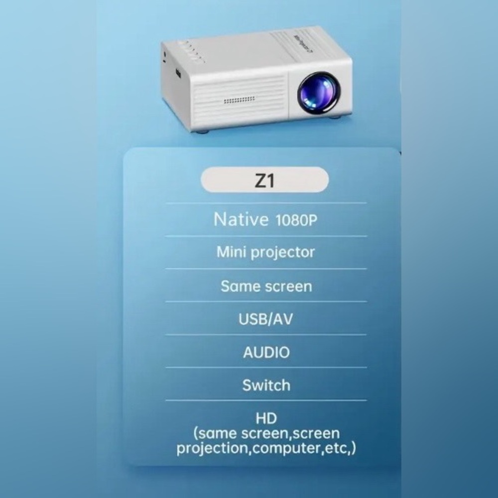 White Mini Led Projector Z1 - Picture 12 of 16